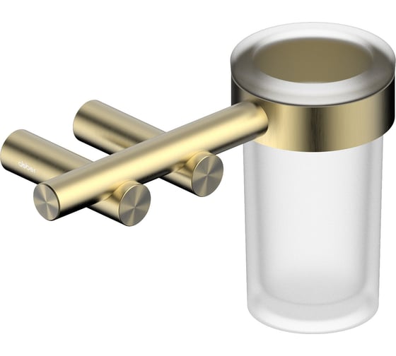 Стакан для зубных щеток ABBER с держателем Osten 316 золото брашированное AA1860BG 1