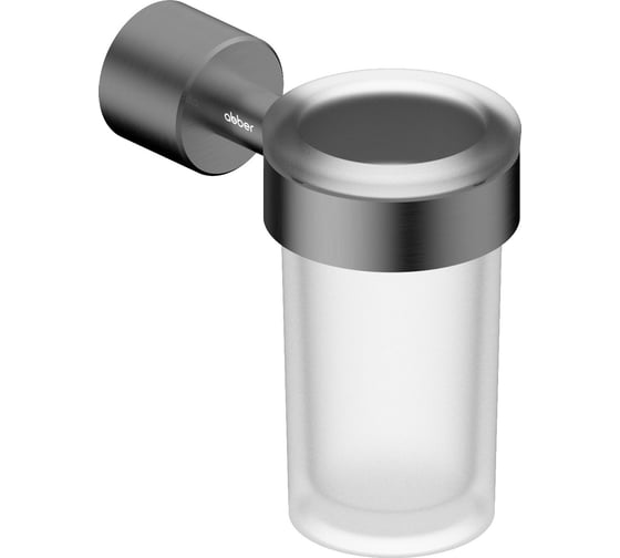 Стакан для зубных щеток ABBER с держателем Osten 316 оружейная сталь брашированная AA1861BGG 1
