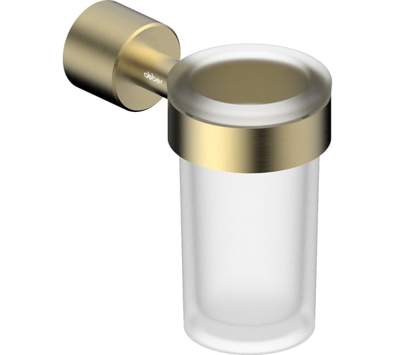 Стакан для зубных щеток ABBER с держателем Osten 316 золото брашированное AA1861BG 1