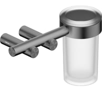 Стакан для зубных щеток ABBER с держателем Osten 316 оружейная сталь брашированная AA1860BGG