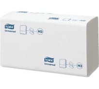 Бумажные листовые полотенца Schneider Tork Universal H3 1 слой, 250 л/пач, 23х23 см, белые 120108