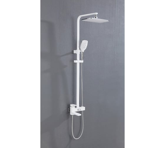 Душевая система ViEiR белая, верхний и ручной душ хромированные, акценты для душевой зоны V393562-F 1