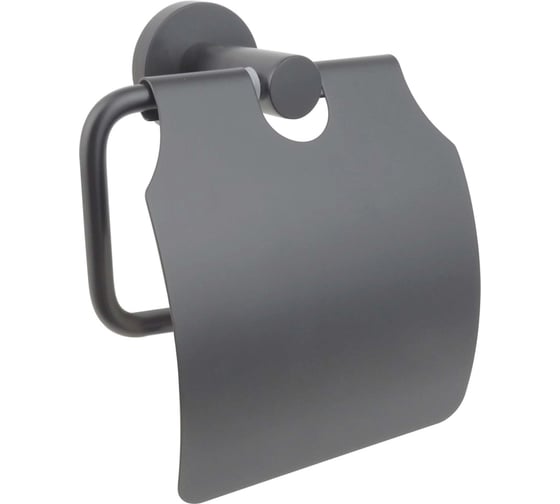 Бумагодержатель AQUATEK ВЕГА с крышкой, оружейная сталь AQ4009BGM 00000144861 1