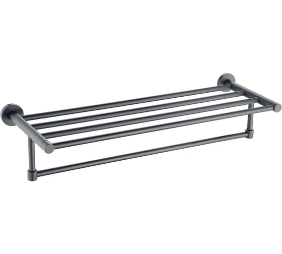 Полка для полотенец AQUATEK ВЕГА, оружейная сталь AQ4015BGM 00000144868 1