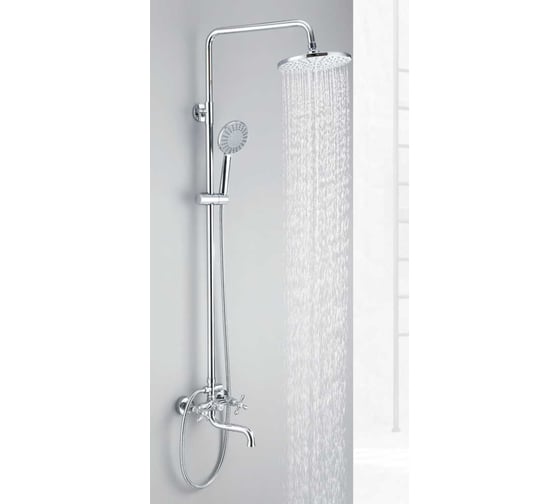 Душевая система ViEiR двухвентильная, верхний душ и ручная лейка, хром, V210162 1