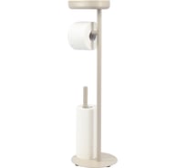 Держатель для туалетной бумаги Bergenson Bjorn Slim с полочкой, светло-серый BB0000946