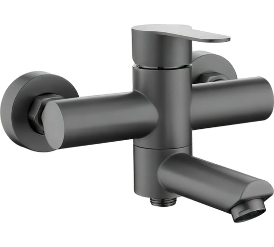 Смеситель для ванны поворотный излив ARGOTECH SOLO диаметр 35 нерж. сталь, графит 44876 1