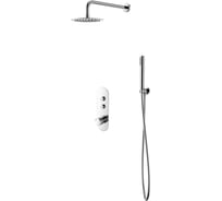 Душевой комплект скрытого монтажа с термостатом Santi Line хром, верхний душ размер 250мм SL-9016