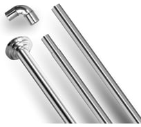 Карниз угловой алюминиевый PERFECTO LINEA 1,7x0,7 м, серебро, ЦЗ-3990958125