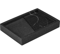 Мыльница PERFECTO LINEA ELEMENT MARBLE, черная, ЦЗ-0019861824