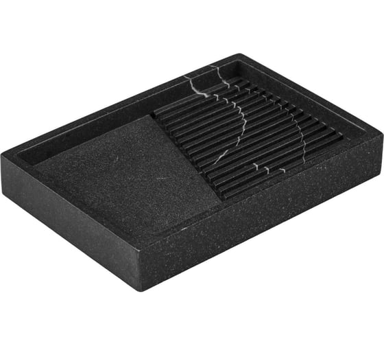 Мыльница PERFECTO LINEA ELEMENT MARBLE, черная, ЦЗ-0019861824 1