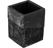 Стакан для зубных щеток PERFECTO LINEA ELEMENT MARBLE, черный, ЦЗ-0263554425