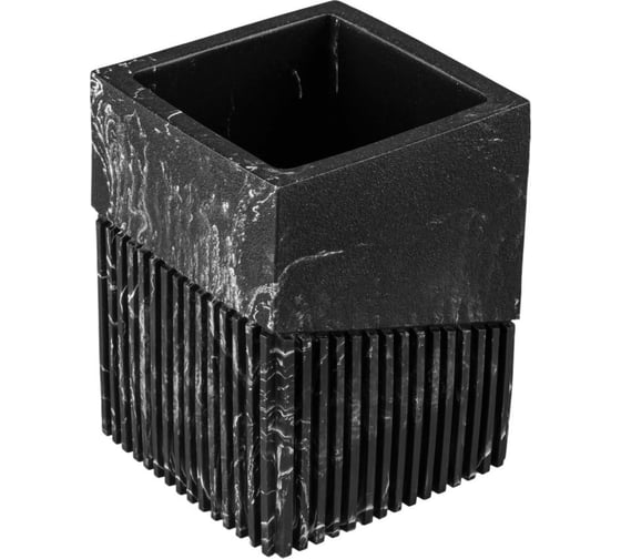 Стакан для зубных щеток PERFECTO LINEA ELEMENT MARBLE, черный, ЦЗ-0263554425 1