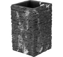 Стакан для зубных щеток PERFECTO LINEA STONEWAVE черный ЦЗ-3589246650