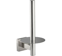 Держатель для туалетной бумаги и бумажного полотенца GFmark вертикальный, из нержавеющей стали, с квадратным основанием, цвет сатин 87008