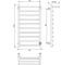 Полотенцесушитель электрический Comfysan с/т Scola EC-10, 100x50 см, с полкой, хром 016746 2