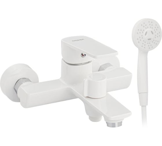 Смеситель для ванны BRIMIX c коротким изливом, шаровый, из высокопрочного АБС пластика, премиум, цвет белый 5588-V 1