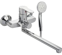 Смеситель для ванны BRIMIX длинный излив, шаровый, из высокопрочного АБС пластика, цвет хром 5568