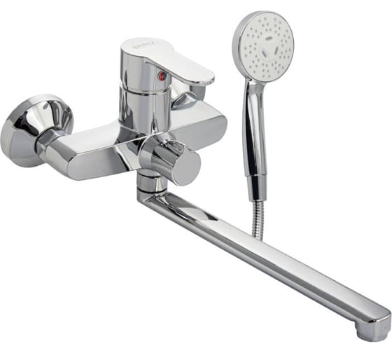 Смеситель для ванны BRIMIX длинный излив, шаровый, из высокопрочного АБС пластика, цвет хром 5568 1