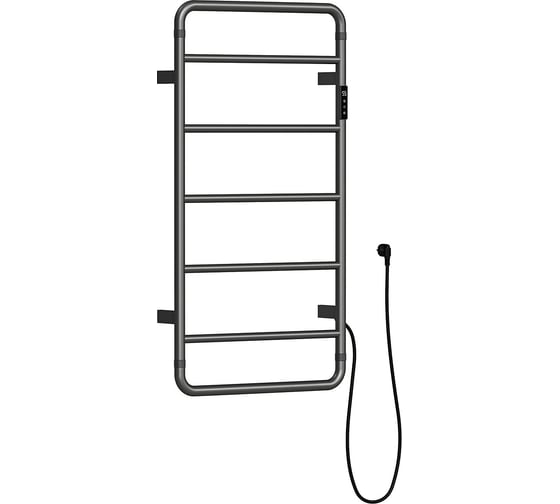 Полотенцесушитель электрический ALLEN BRAU PRIORITY R 7.31002-GM, нерж.сталь304, пульт, 904х475мм, графит брашированный (355002) 00355002 1