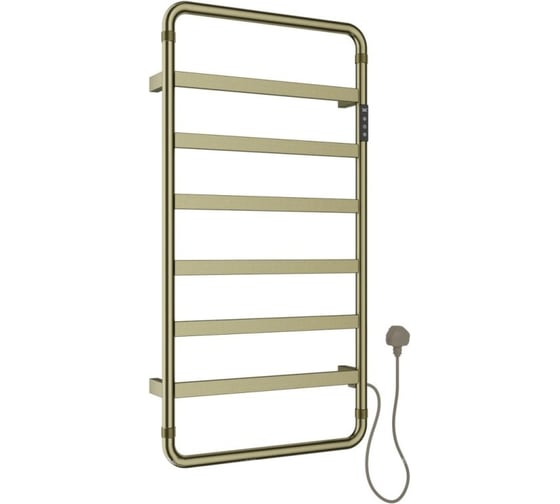 Полотенцесушитель электрический ALLEN BRAU PRIORITY S 7.31003-GB, нерж.сталь 304, пульт, 920х475мм, браш.золото (355007) 00355007 1