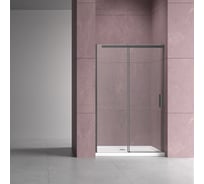 Душевая дверь VINCEA Dice, 1400, вороненая сталь, стекло прозрачное, VDS-4D140CLGM