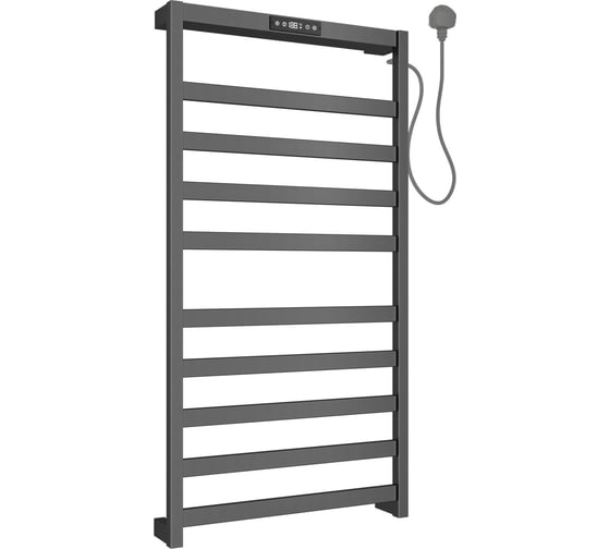 Полотенцесушитель электрический ALLEN BRAU 7.32001-GM REALITY нерж.сталь 304, пульт, 900х472мм, графит браш (355022) 00355022