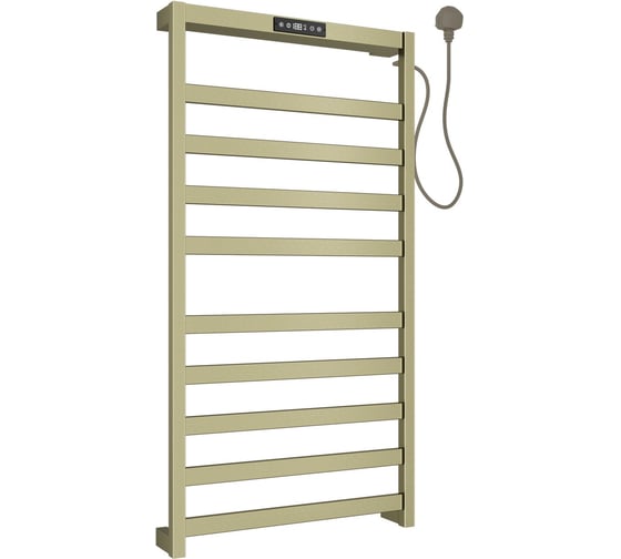 Полотенцесушитель электрический ALLEN BRAU 7.32001-GB REALITY нерж.сталь 304, пульт, 900х472мм, браш.зол (355023) 00355023