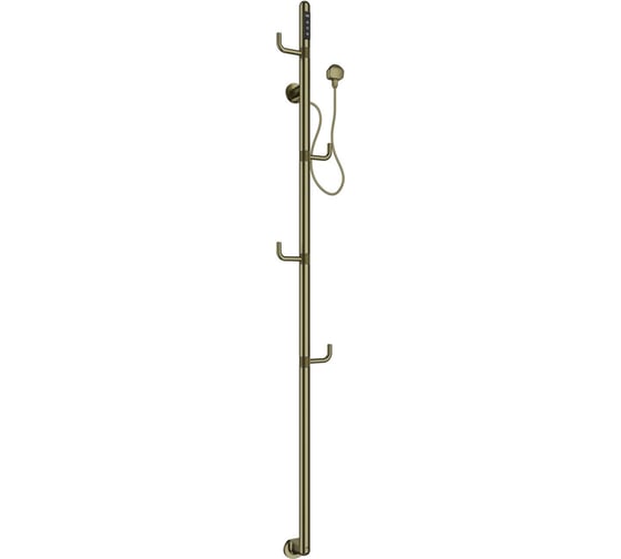 Полотенцесушитель электрический ALLEN BRAU 7.33001-GB LIBERTY L нерж.сталь 304, пульт, 1659х182мм, браш.зол (355015) 00355015