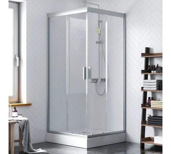 Душевой уголок Damixa Skyline Square 90x90x190, профиль матовый хром, стекло прозрачное DX35WG-403-090MT