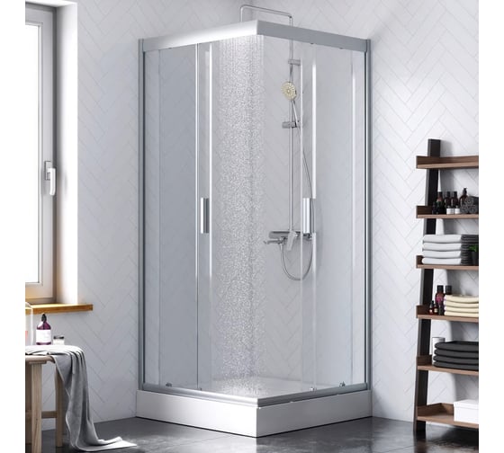 Душевой уголок Damixa Skyline Square 90x90x190, профиль матовый хром, стекло прозрачное DX35WG-403-090MT