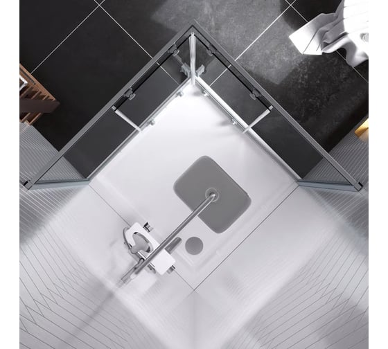 Душевой уголок Damixa Skyline Square 90x90x190, профиль матовый хром, стекло прозрачное DX35WG-403-090MT