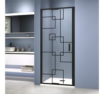 Душевая дверь RGW 100х200 SV-05-2-B Чёрный/Черная смарт линия/8 мм (Easy) 703205210-194