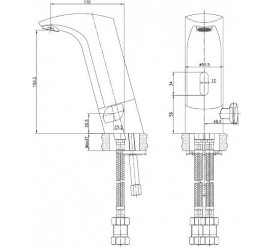 Смеситель KAISER Sensor тюльпан сенсорный 38011