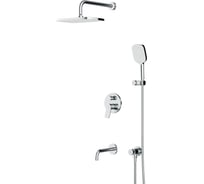 Набор AM.PM X-Joy встроеный смеситель, излив, прямоуг.верхний душ 300х210мм, ручн.душ, хром FB85A3RH40