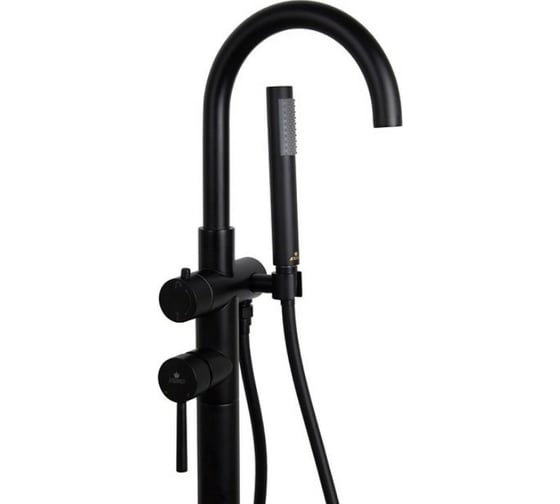 Смеситель напольный для ванны KAISER Merkur Matt Black 26282-2