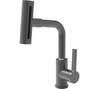 Смеситель многофункциональный для раковины ARGOTECH STRIP, 4 функции, Ø35, нержавеющая сталь, графит 44871