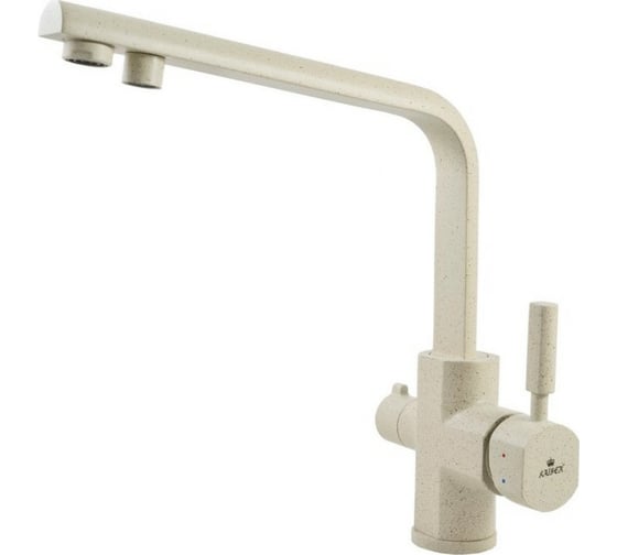 Смеситель для кухни KAISER Decor боковой, под фильтр O35 бежевый мрамор-328 40144-11