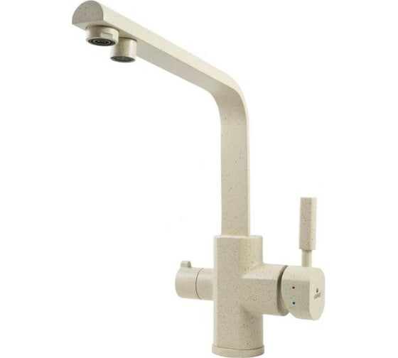Смеситель для кухни KAISER Decor боковой, под фильтр O35 бежевый мрамор-328 40144-11