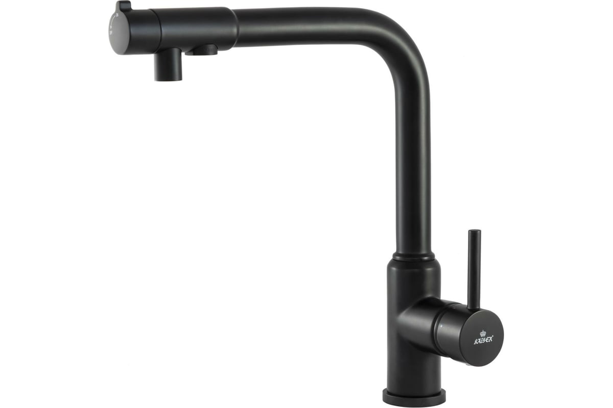 Смеситель KAISER Teka кухня O35, однорукий, боковой под фильтр черный ...