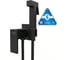 Смеситель с гигиенической лейкой MIXLINE 25k ML31-082BL Ray встраиваемый ЧЕРНЫЙ 556674 3