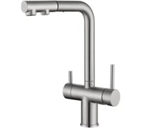 Смеситель для кухни Wonzon Woghand с выдвижным изливом и подключением фильтра, брашированный никель WW-88458018-BN