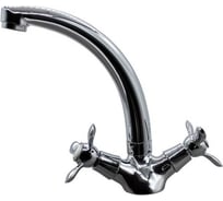 Смеситель для кухни Doron DC 1917-N, 1/2", керамика, хром, излив толстый литой, под гайку 025131