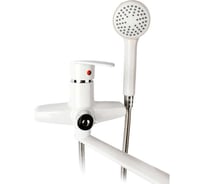 Смеситель для ванны Kranar KB 2127WP-35L, ABS пластик, белый, излив 350 мм, лейка 1 режим 027516