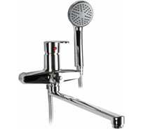 Смеситель для ванны Kranar KB 2128P-35L, ABS пластик, хром, излив 350 мм, лейка 1 режим 027515