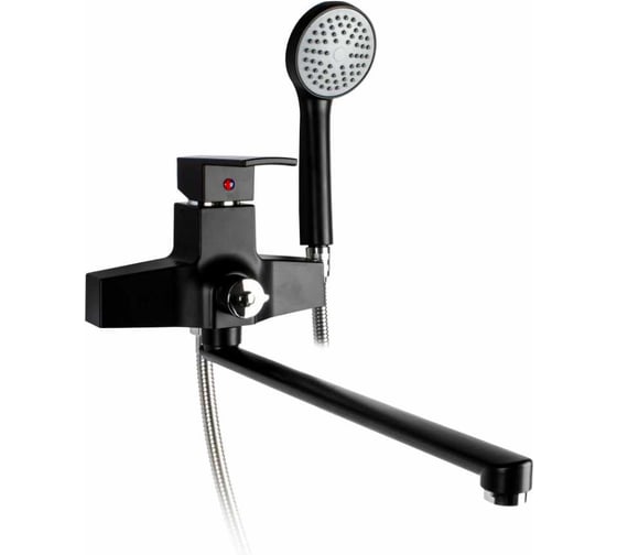 Смеситель для ванны Kranar KB 2129BP-35L, ABS пластик, чёрный, излив 350 мм, лейка 1 режим 027517 1