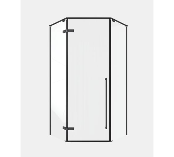 Душевой угол Timo TTSSP-90/03C-8, распашной, 900×900×2000 мм, профиль черный, стекло прозрачное 8 мм T70 1