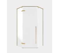 Душевой угол Timo TTSSP-90/17C-8, распашной, 900×900×2000 мм, профиль мат золото, стекло прозрачное 8 мм T68