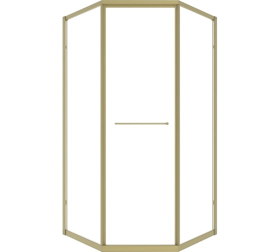 Душевой угол Timo TTSS-100/17C-8L, раздвижной, 1000×1000×2000 мм, профиль мат золото, стекло прозрачное 8 мм T34L 1