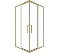 Душевой угол Timo TKSS-90/17C-8, раздвижной, 900×900×2000 мм, профиль мат золото, стекло прозрачное 8 мм T38